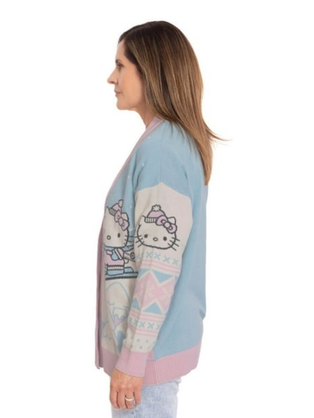 Sanrio Hello Kitty And Friends Winter Skiing Pastel Cardigan NWT - Picture 3 of 14